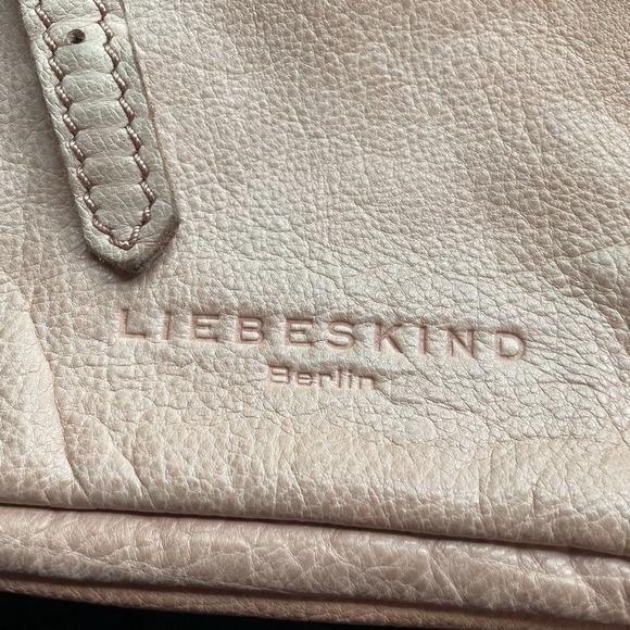 Liebeskind Maike Cross Body Leather Bag Purse Flap 3 Zip Sections Pink - Picture 2 of 16